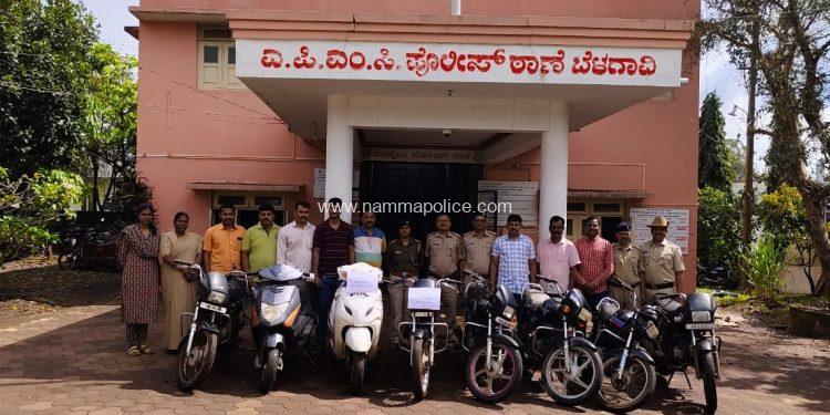 ಕಳುವಾಗಿರುವ 08 ಮೋಟರ ಸೈಕಲ್ಗಳನ್ನು ಪತ್ತೆಮಾಡಿದ ಎಪಿಎಂಸಿ ಪೊಲೀಸ್ರು