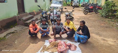 ಜಿಂಕೆ ಕೊಂದು ಮಾಂಸ ಮಾರಾಟಕ್ಕೆ ಯತ್ನ ಐವರ ಬಂಧನ