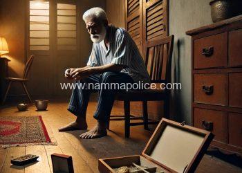 ವೃದ್ಧರೊಬ್ಬರ ಆರೈಕೆಗೆ ಬಂದವ ಚಿನ್ನಾಭರಣ ಕದ್ದು ಪರಾರಿ.