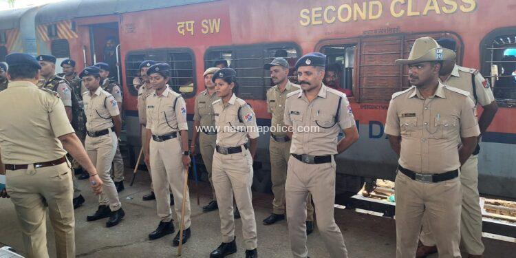 Enhanced Security Measures at Key Railway Stations in SBC Division by RPF and GRP