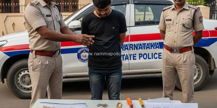 ಮನೆಗಳಿಗೆ ಕನ್ನ ಹಾಕುತ್ತಿದ್ದ ಓರ್ವ ಆರೋಪಿಯ ಬಂಧನ ಗಿರಿನಗರ ಪೊಲೀಸರಿಂದ 10 ಲಕ್ಷ ಬೆಲೆಬಾಳುವ 117 ಗ್ರಾಂ ಚಿನ್ನಾಭರಣ ವಶ