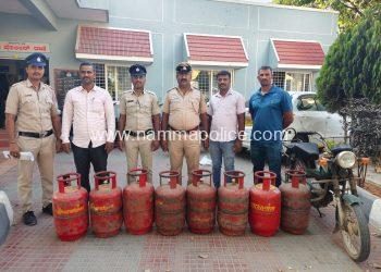 ಬಿಡದಿ ಪೊಲೀಸರಿಂದ ಗ್ಯಾಸ್ ಸಿಲಿಂಡರ್ ಕಳ್ಳತನ ಮಾಡಿದ್ದ ಆರೋಪಿತರ ಬಂಧನ